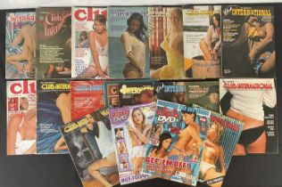 Top Shelf Collectibles - A collection of vintage CLUB INTERNATIONAL Magazines, 17 issues ranging