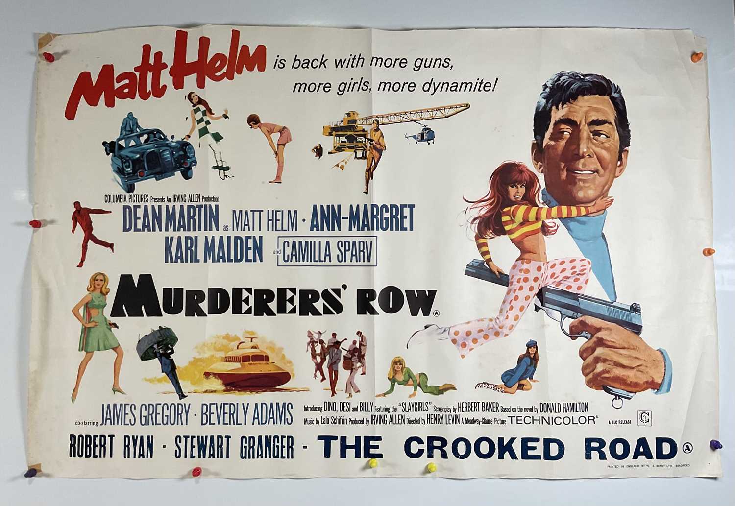 A pair of film posters comprising MURDERERS' ROW (1966) UK Quad, folded then rolled, together with - Image 5 of 6