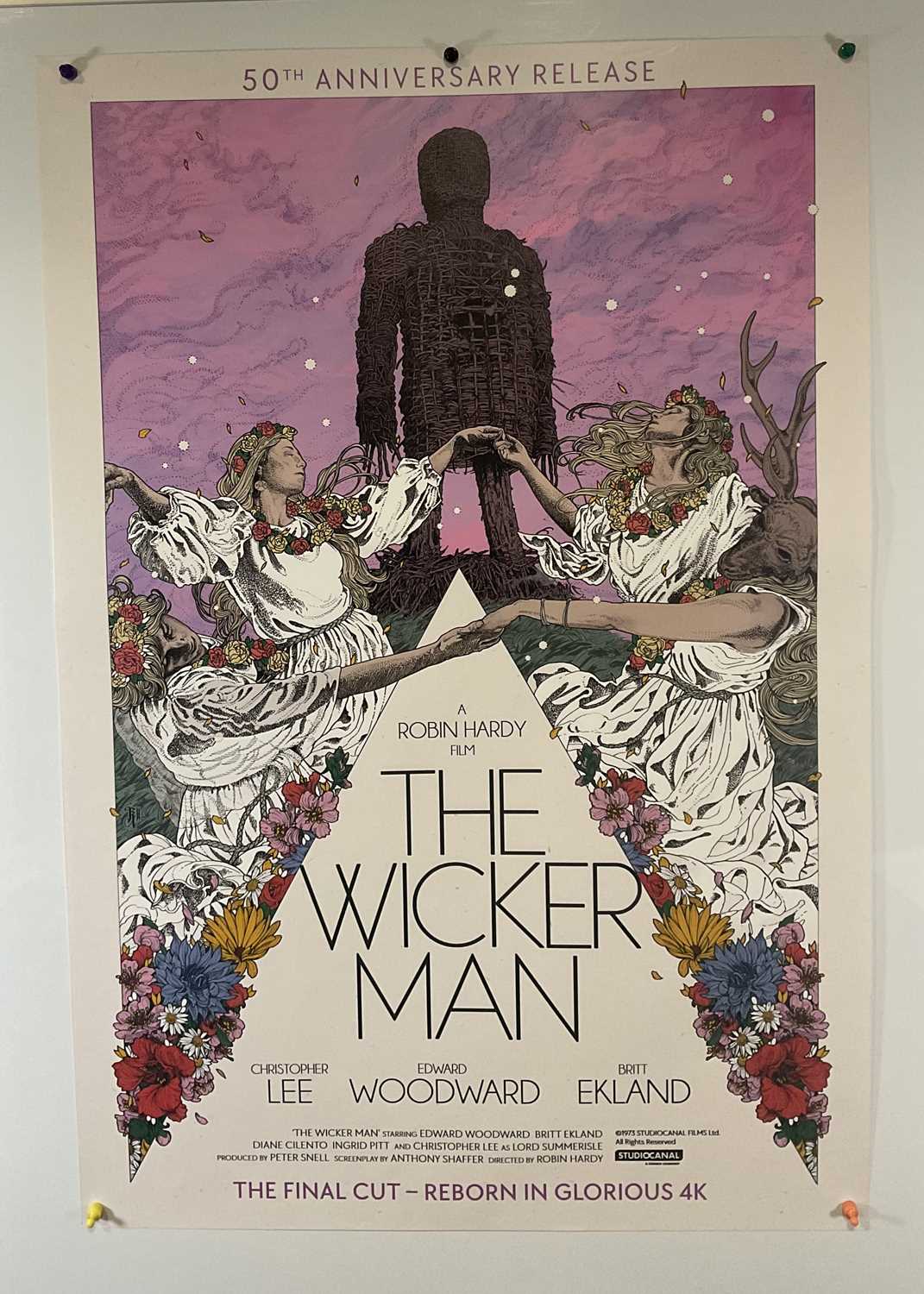 THE WICKER MAN (1974) British one sheet 2023 anniversary release, artwork by Richey Beckett, rolled