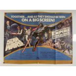 STAR WARS / THE EMPIRE STRIKES BACK (1980) Double-bill UK Quad film poster, featuring combined