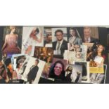 A collection of mixed celebrity autographs to include CAREY MULLIGAN, SETH ROGAN, SOPHIA LOREN,