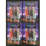 A group of 4 Celebrity Juice promotional posters (21cm x 30cm) signed by FERNE COTTON, KEITH LEMON