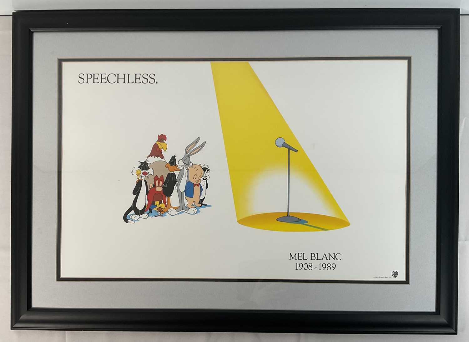 A 1989 Warner Brothers lithograph commemorating the life of legendary voice actor MEL BLANC, - Image 2 of 2