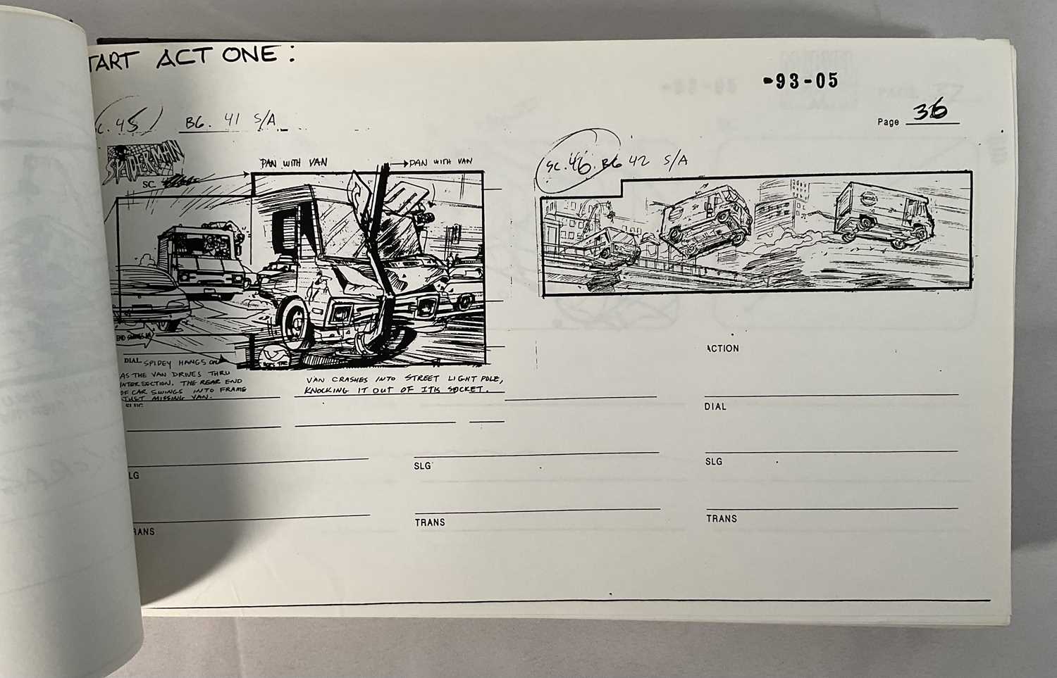 A folio of storyboards from the production of SPIDER-MAN the animated series, signed and stamped - Image 9 of 9
