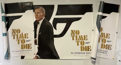 A set of three NO TIME TO DIE (2021) UK Quad, double-sided teaser film posters for all three release