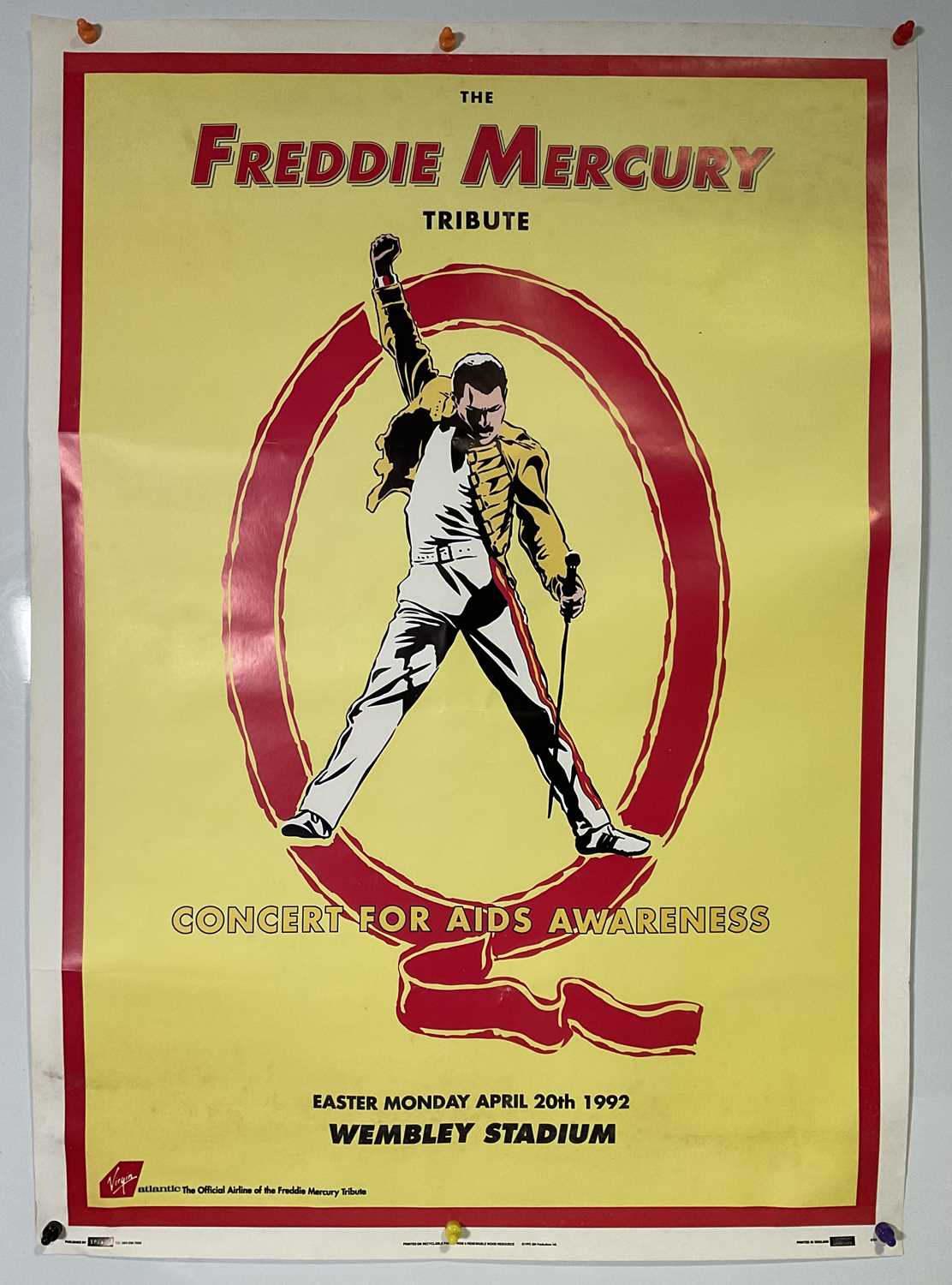 A group of 3 QUEEN / FREDDIE MERCURY 1992 tribute posters by Splash for the Freddie Mercury - Image 4 of 4