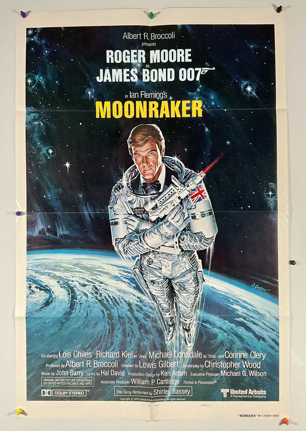 MOONRAKER (1979) International One sheet film poster, Roger Moore as James Bond with Dan Goozee