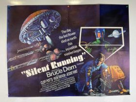SILENT RUNNING (1971) UK Quad film poster, classic George Akimoto sci-fi artwork, folded.