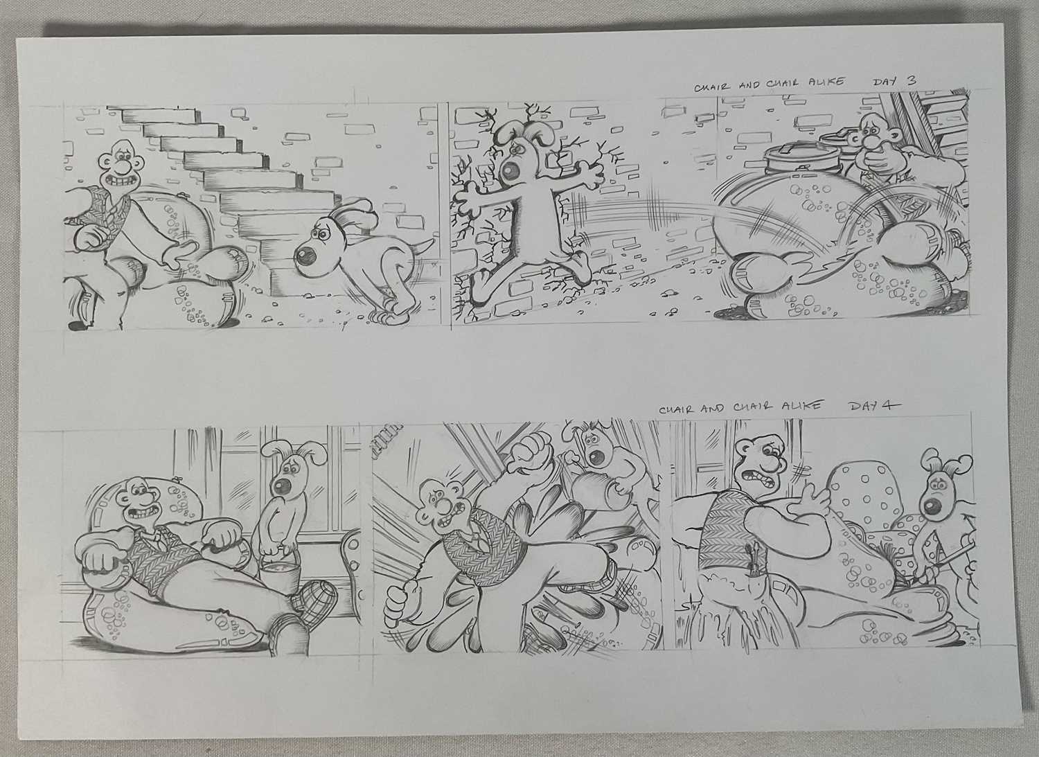 Original Comic Book artwork - 4 pages of WALLACE AND GROMIT artwork by MYCHAILO KAZYBRID, comprising - Image 4 of 5