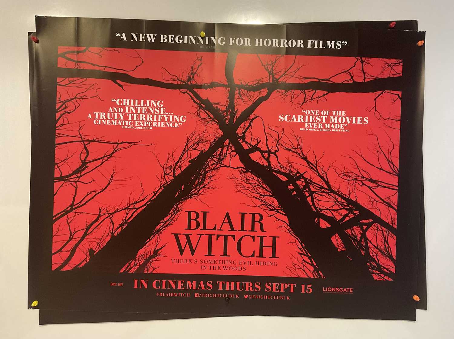 A group of Horror film posters to include BLAIR WITCH (2016) UK advance quad x 2, THE EYE (2008) - Image 3 of 5