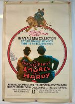 THE FURTHER PERILS OF LAUREL AND HARDY (1967) U.S. One-sheet, folded, linen backed.