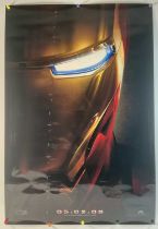IRON MAN (Marvel, 2008) One-sheet teaser poster, mask close up, double sided, rolled.