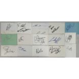 A group of autograph cards signed by Hollywood A-listers to include BEN AFFLECK, CASEY AFFLECK, MATT