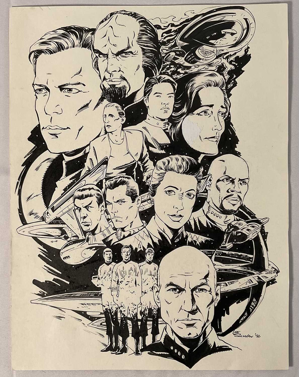 Original Comic Book Artwork - An unused cover page drawn by Lee Sullivan for STAR TREK, DC Comics,