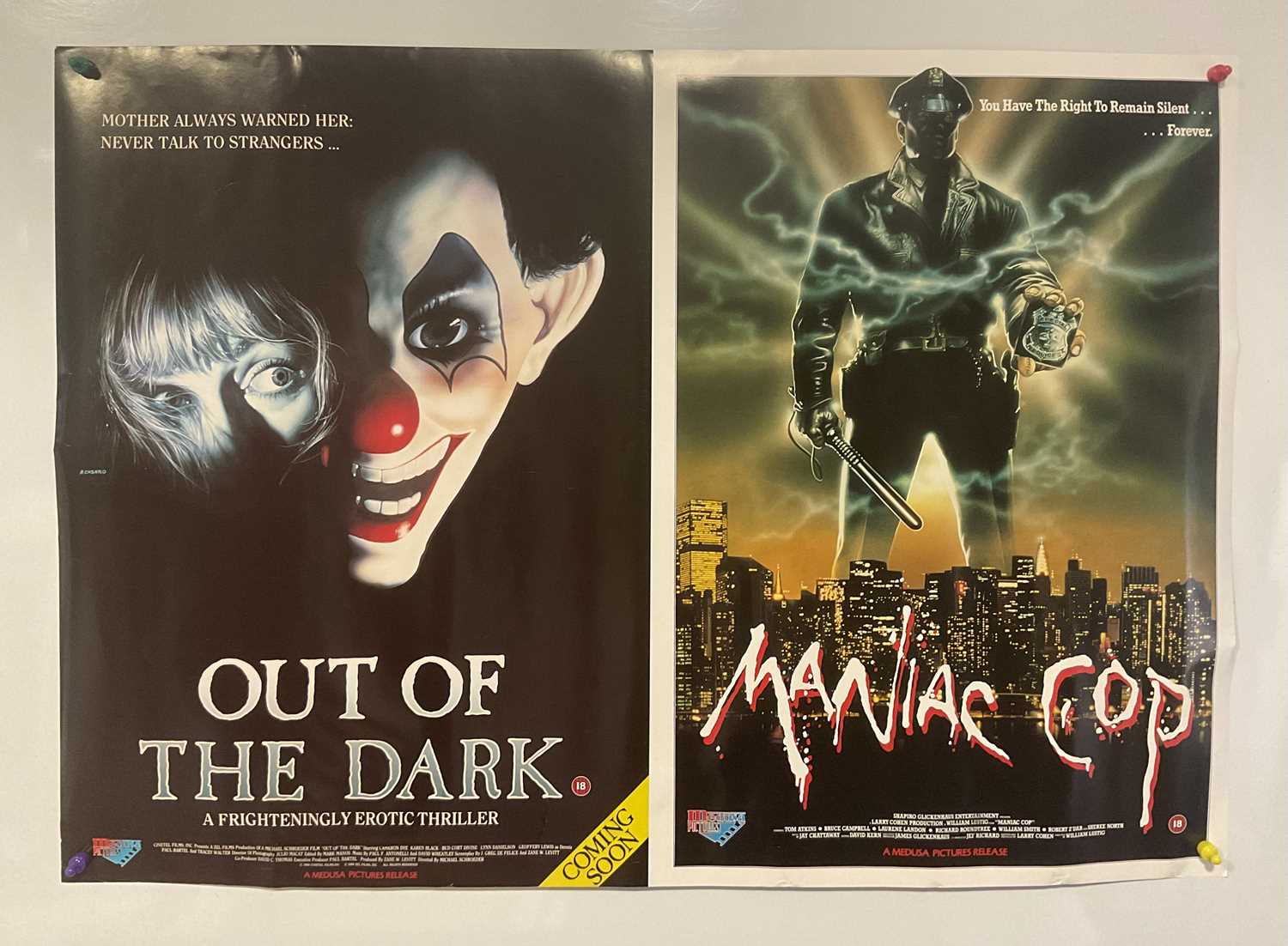 MANIAC COP (1988) and BASKET CASE 2 (1990) UK Video posters double-sided with FRANKENHOOKER (1990) - Image 4 of 6
