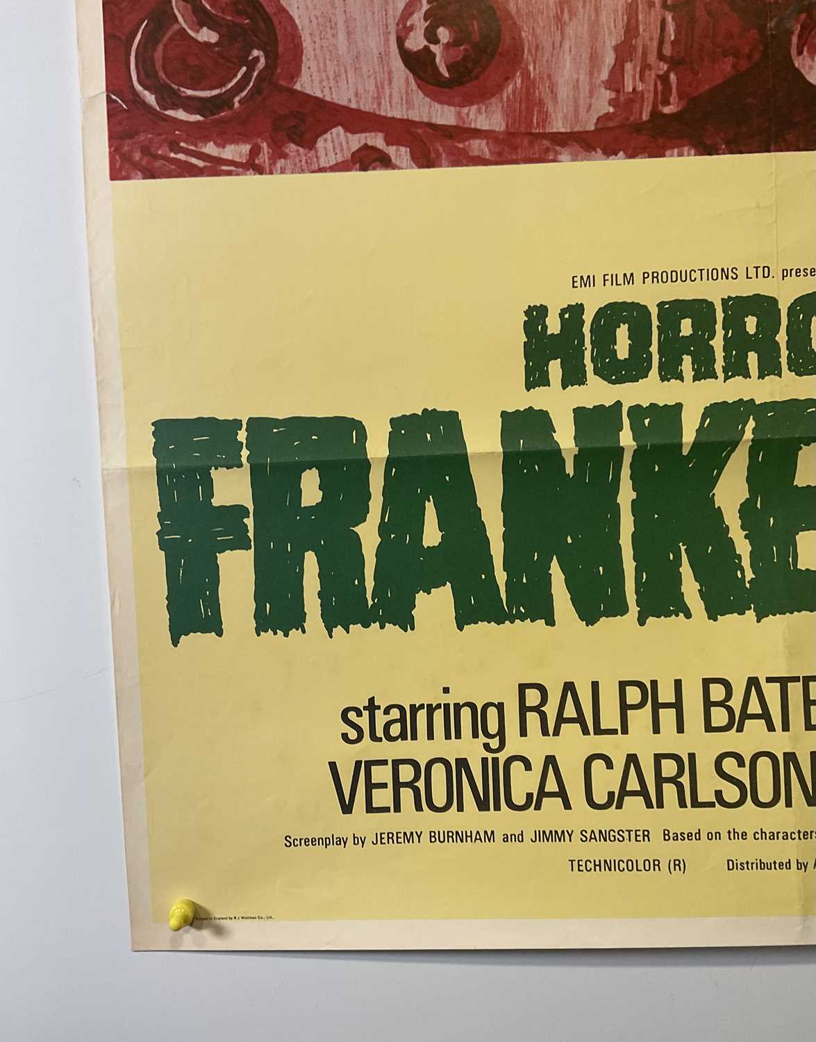 HORROR OF FRANKENSTEIN (1970) - A British one sheet movie poster for the Hammer Horror film based on - Image 4 of 6