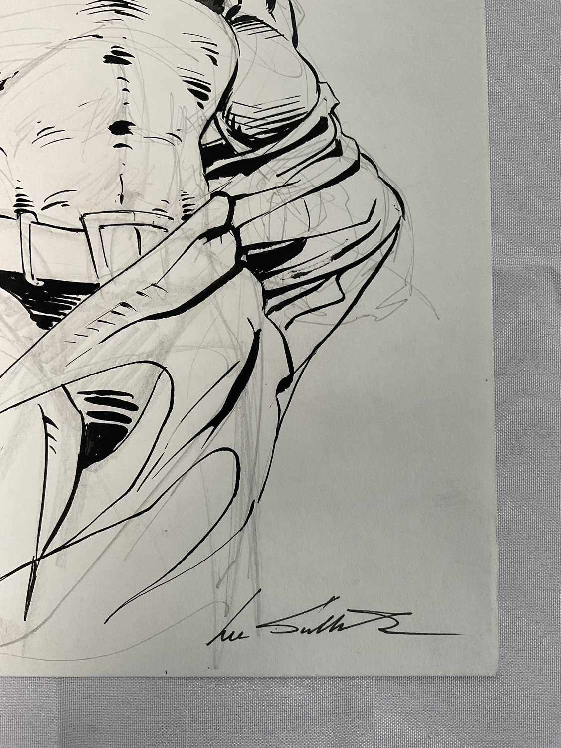 Original Comic Book artwork - Lee Sullivan concept artwork for BATMAN, featuring the caped - Image 2 of 2