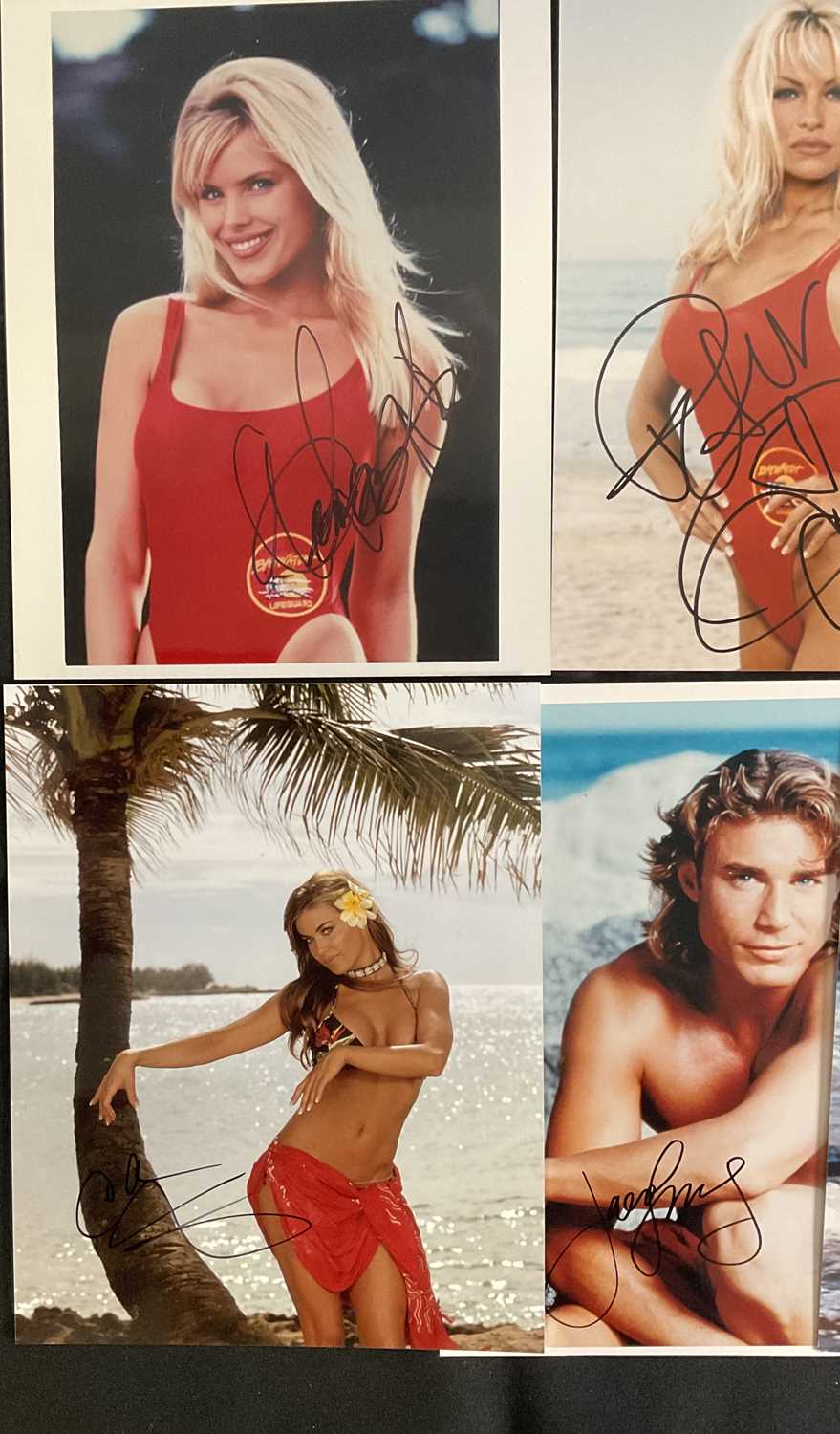 A group of signed photographs relating to BAYWATCH comprising of PAMELA ANDERSON, ERIKA ELENIAK, - Image 2 of 4