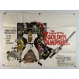 THE LEGEND OF THE SEVEN GOLDEN VAMPIRES (1974) UK Quad film poster, Hammer Horror starring Peter