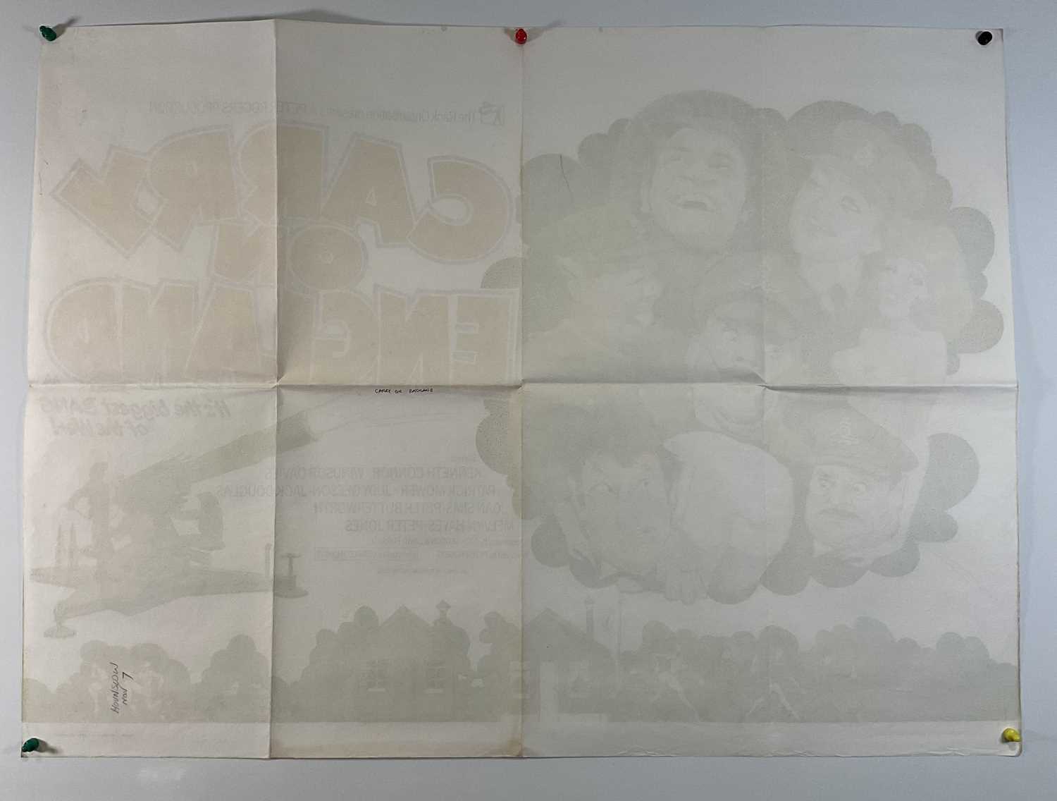 CARRY ON ENGLAND (1976) UK Quad film poster, artwork by Arnaldo Putzu, folded. - Image 6 of 6