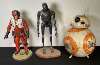 STAR WARS - A group of 3 unboxed and customised Jakks Pacific Star Wars figures comprising of BB8,