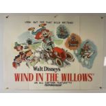 WALT DISNEY: WIND IN THE WILLOWS (1949) (1960s rerelease) - UK Quad film poster - folded