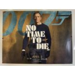 NO TIME TO DIE (2021) UK quad double-sided April release teaser poster for the 25th James Bond
