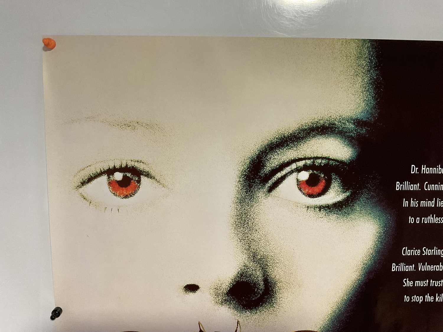 SILENCE OF THE LAMBS (1990) UK Quad film poster, classic horror movie starring Jodie Foster and - Image 3 of 5