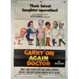 CARRY ON AGAIN DOCTOR (1969) UK One-Sheet movie poster, artwork by Arnaldo Putzu, rolled, previously