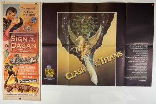 Swords and Sandals - CLASH OF THE TITANS (1981) UK Quad film poster, artwork by Roger Huyssen,