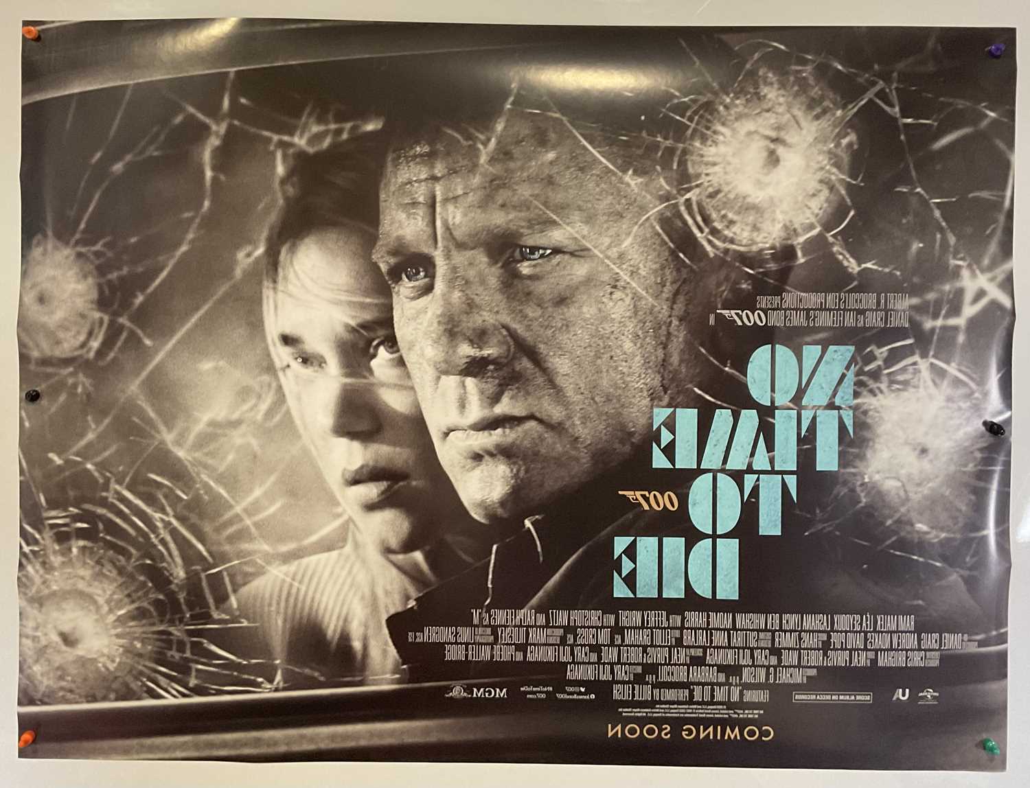 NO TIME TO DIE (2021) UK Quad double-sided teaser film poster for the 25th James Bond instalment - Image 6 of 6