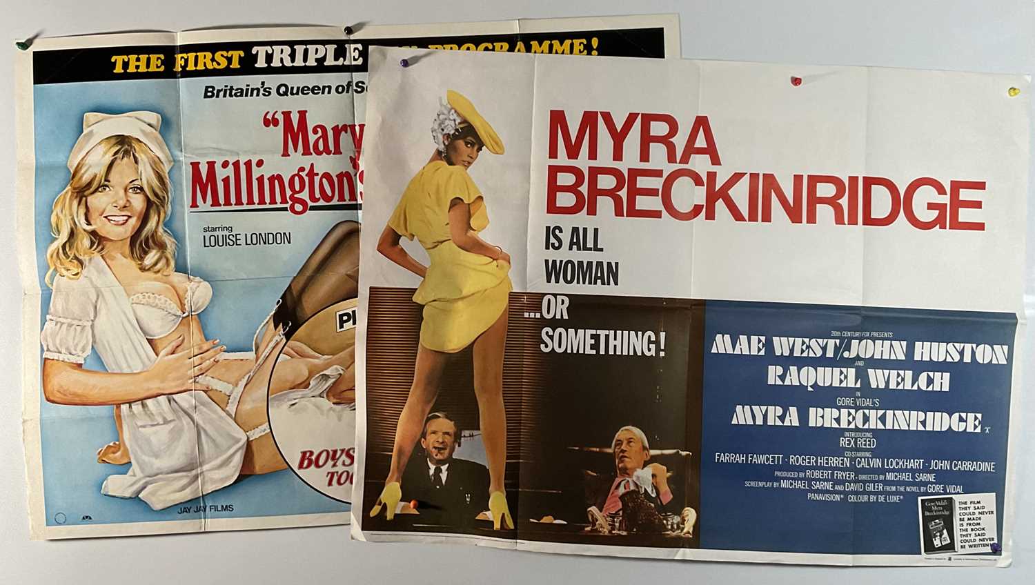 A group of adult UK Quad film posters to include MYRA BRECKINRIDGE (1970), starring Raquel Welch, - Image 9 of 10