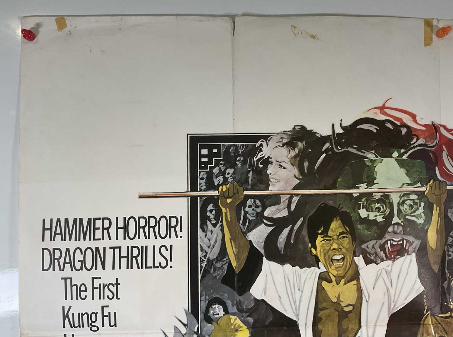 LEGEND OF THE 7 GOLDEN VAMPIRES (1974) UK Quad film poster, Hammer Horror starring Peter Cushing, - Image 2 of 6