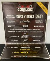 A bus stop poster for DOWNLOAD FESTIVAL 2018 Featuring AVENGED SEVENFOLD, GUNS N ROSES, OZZY