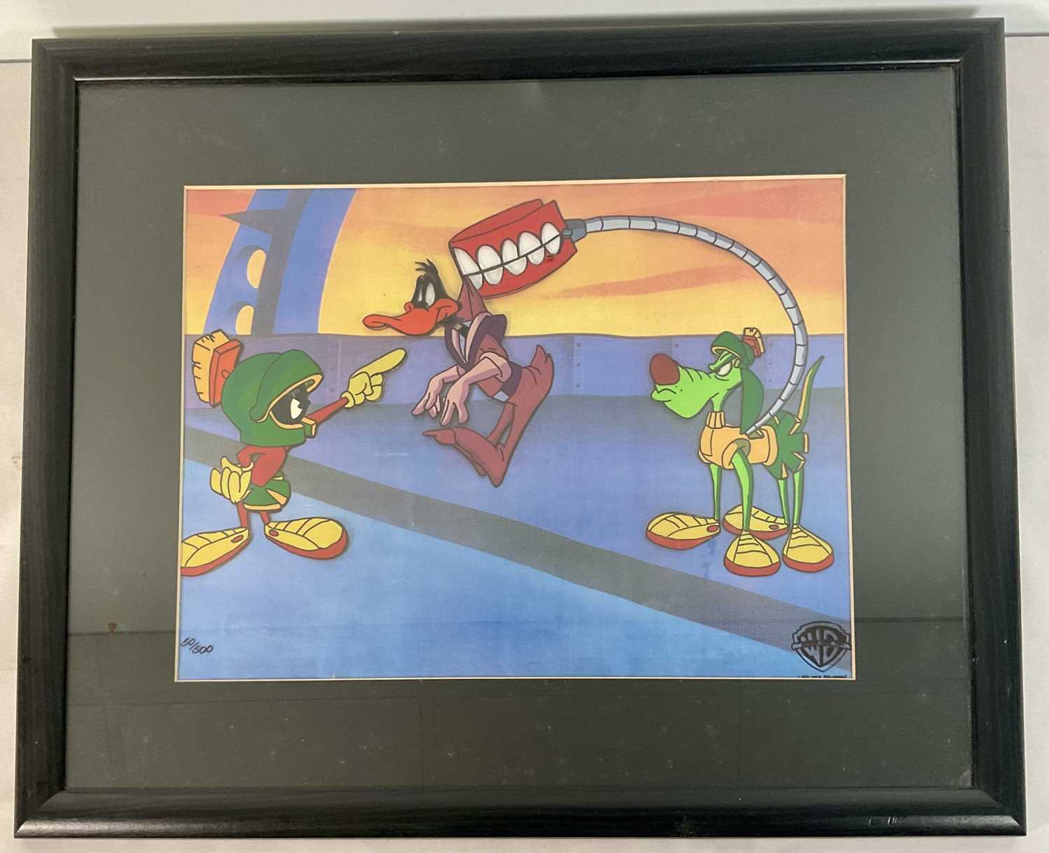 A limited edition, hand painted animation cel featuring WARNER BROTHERS characters Marvin the - Image 2 of 2