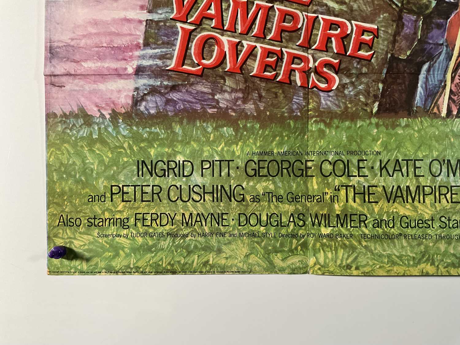 THE VAMPIRE LOVERS / ANGELS FROM HELL (1970) Double-Bill UK Quad film poster, Hammer Horror, first - Image 2 of 6
