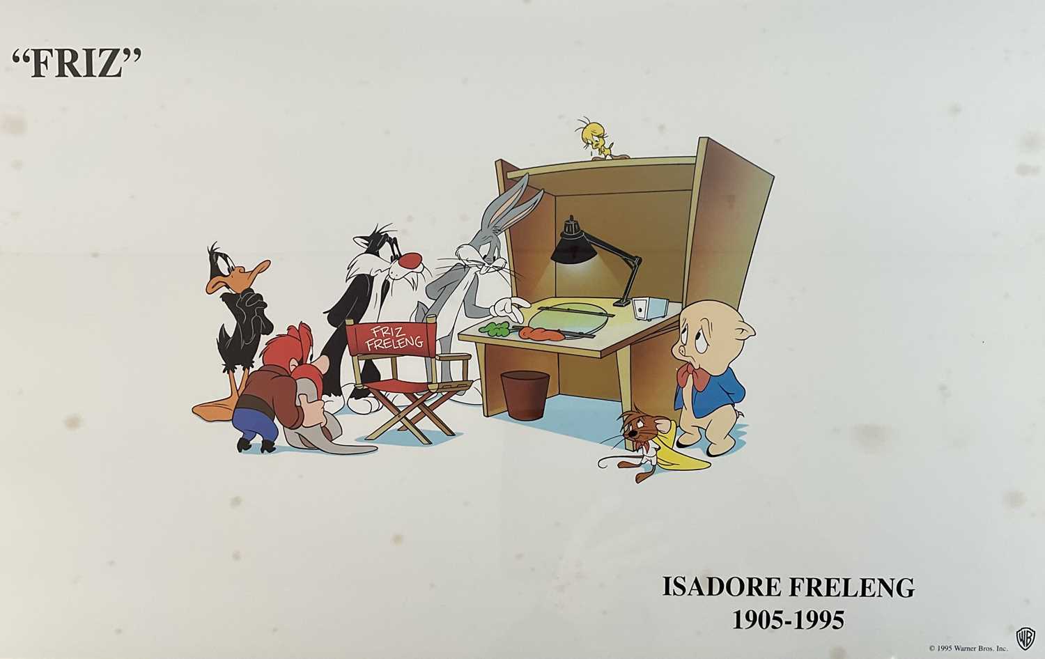 A 1995 Warner Brothers lithograph commemorating the life of legendary cartoonist Isadore 'Friz'