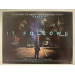 IT FOLLOWS (2014) UK Quad double-sided film poster - cult horror, rolled