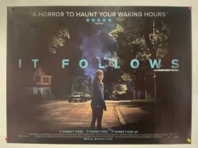 IT FOLLOWS (2014) UK Quad double-sided film poster - cult horror, rolled