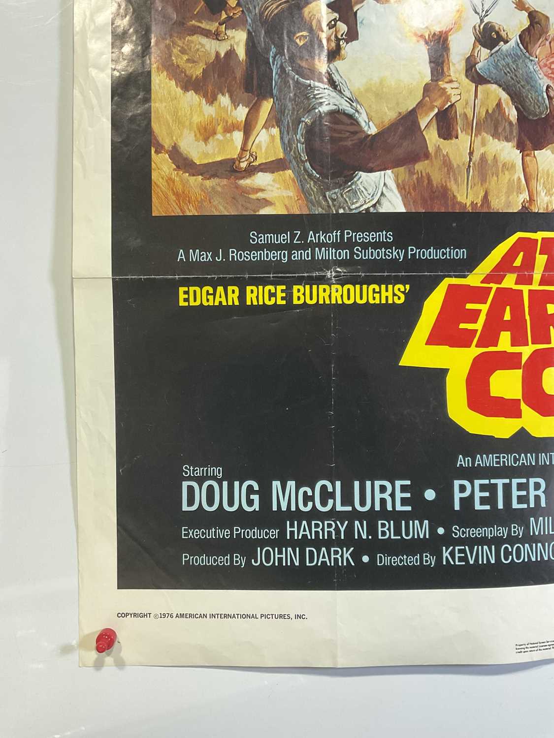 AT THE EARTHS CORE (1976) US one sheet film poster, signed by actress Caroline Munro, artwork by - Image 2 of 7
