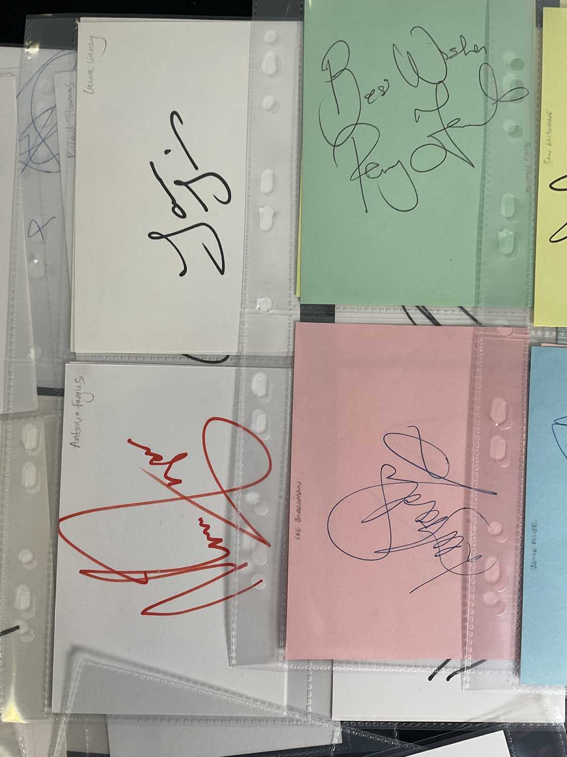 A large quantity of signed autograph cards by mostly British celebrities to include DAWN FRENCH, - Image 6 of 6