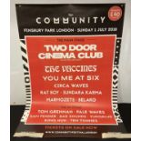 A Bustop poster for COMMUNITY FESTIVAL (2018) featuring Two Door Cinema Club, The Vaccines, You Me