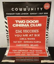 A Bustop poster for COMMUNITY FESTIVAL (2018) featuring Two Door Cinema Club, The Vaccines, You Me