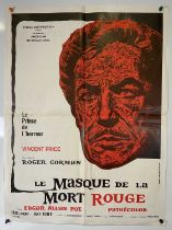 MASQUE OF THE RED DEATH (1964) French Moyenne film poster (24" x 32") Reynold Brown artwork for a