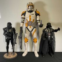 STAR WARS - A group of 3 Jacks Pacific Star Wars figures, 2 of which have been customised - DARTH