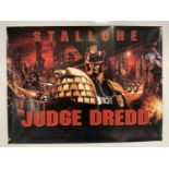 JUDGE DREDD (1995) UK Quad film poster, comic book adaptation starring Sylvester Stallone, artwork