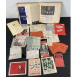 A collection of post war cinema and theatre tickets and programmes, mostly London theatres, and a