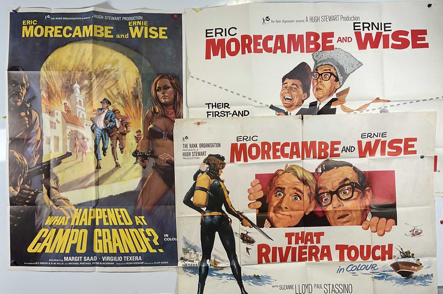 A trio of Morecambe and Wise movie posters to include WHAT HAPPENED AT CAMPO GRANDE? (1967) UK one