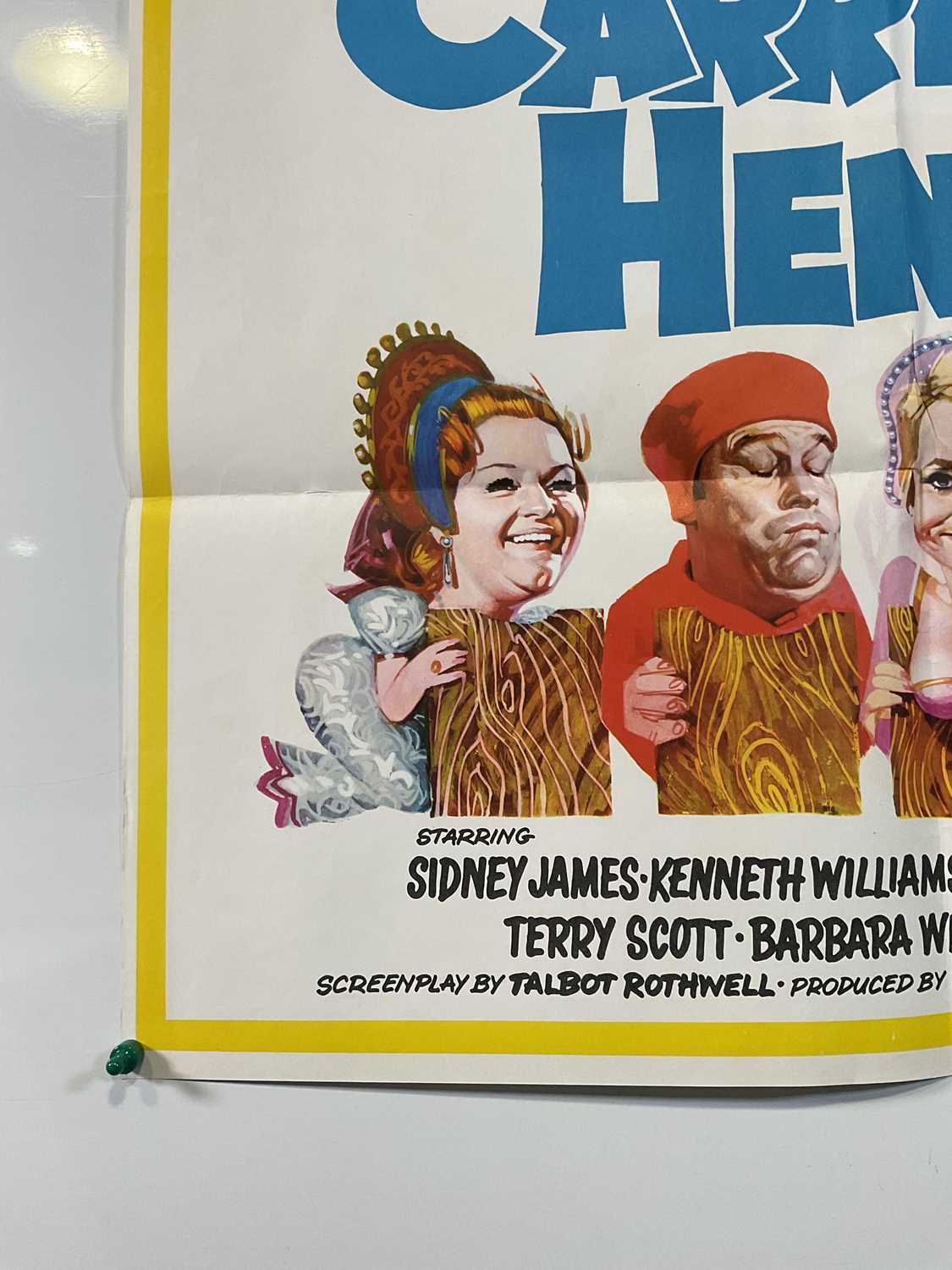 CARRY ON HENRY (1971) UK one sheet movie poster, artwork by Arnaldo Putzu, folded. - Image 3 of 6
