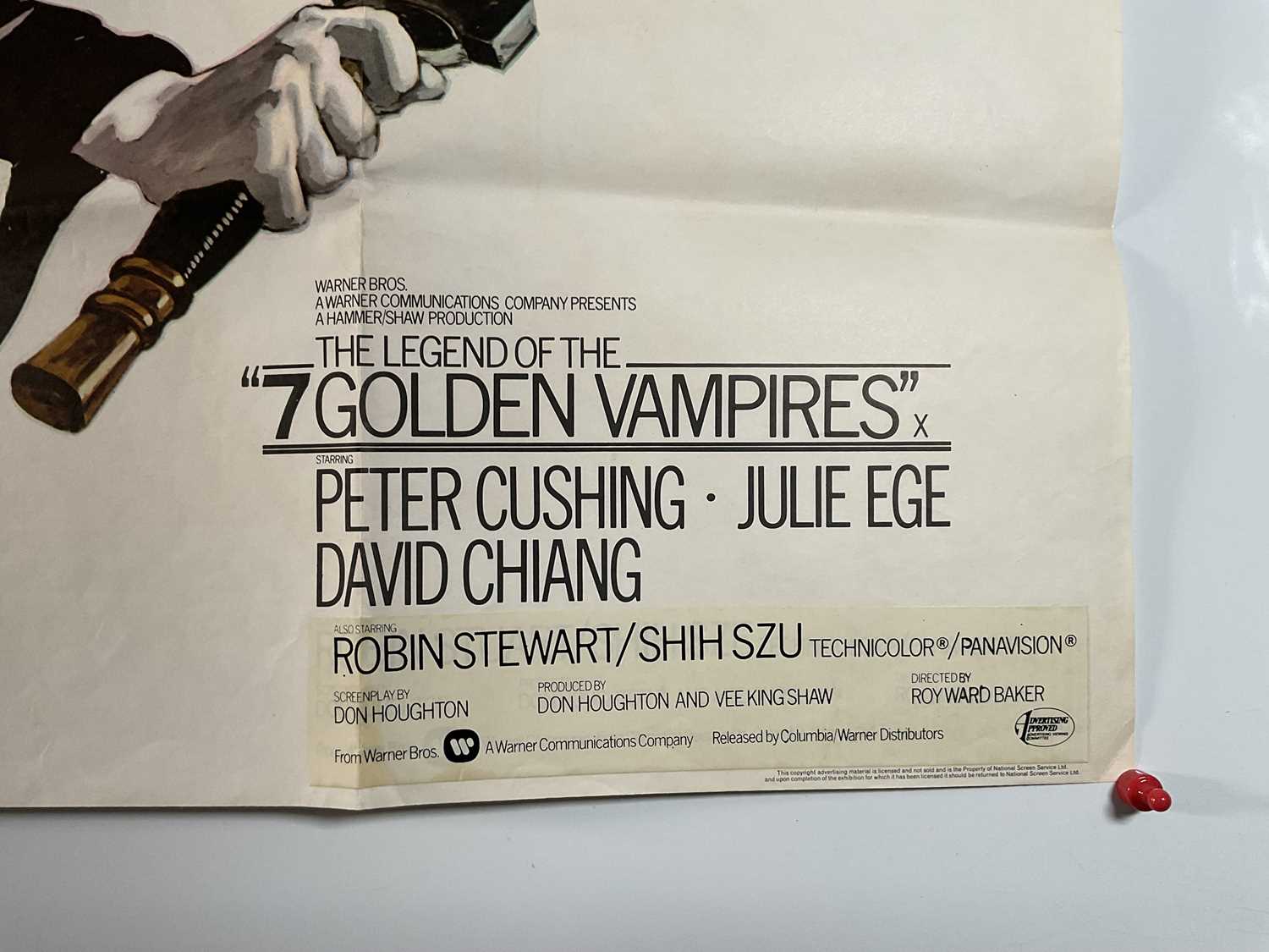 THE LEGEND OF THE SEVEN GOLDEN VAMPIRES (1974) UK Quad film poster, Hammer Horror starring Peter - Image 2 of 6
